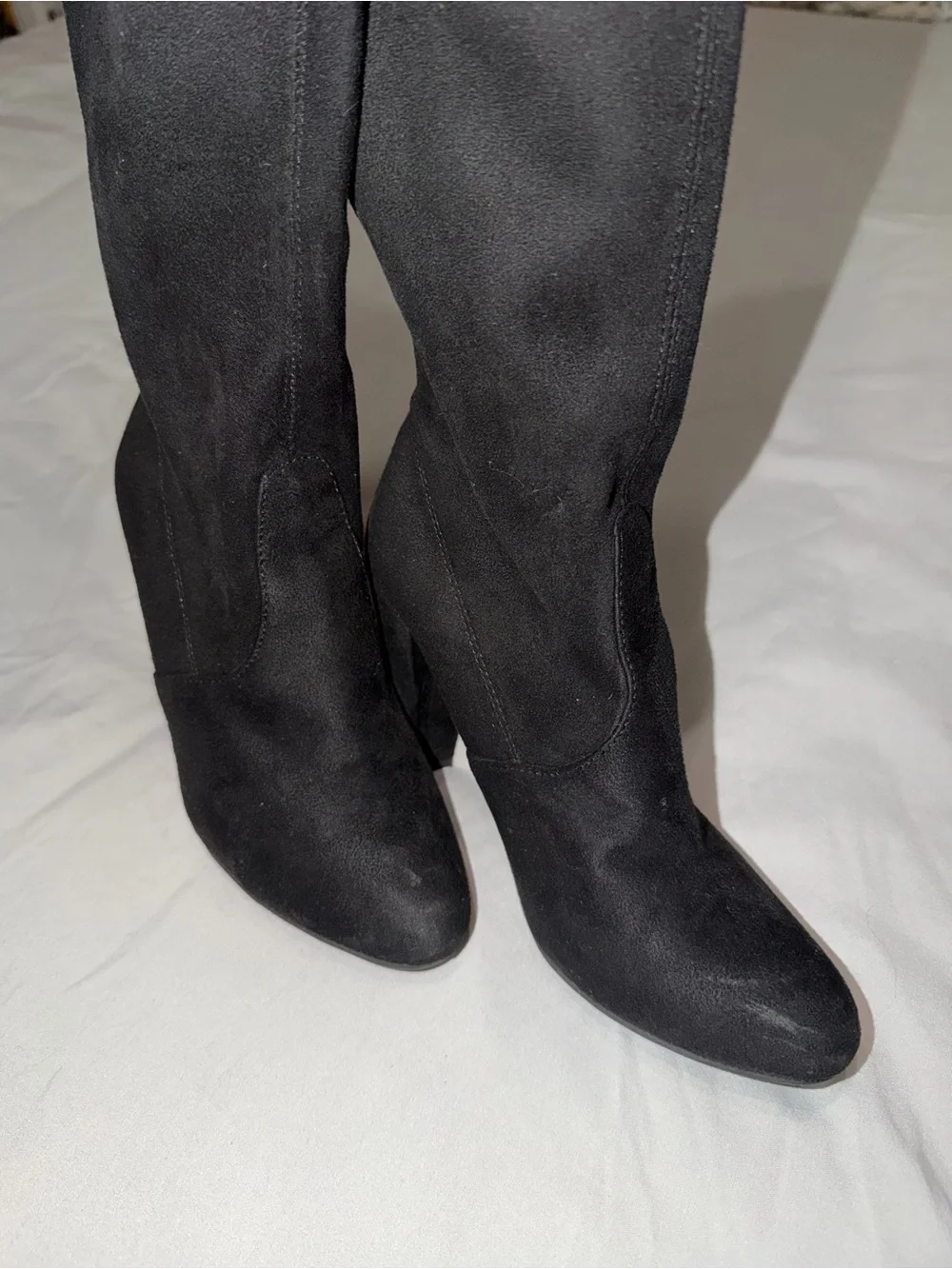 Black Over-the-Knee thigh High Heel Boots - Women's Fashion
